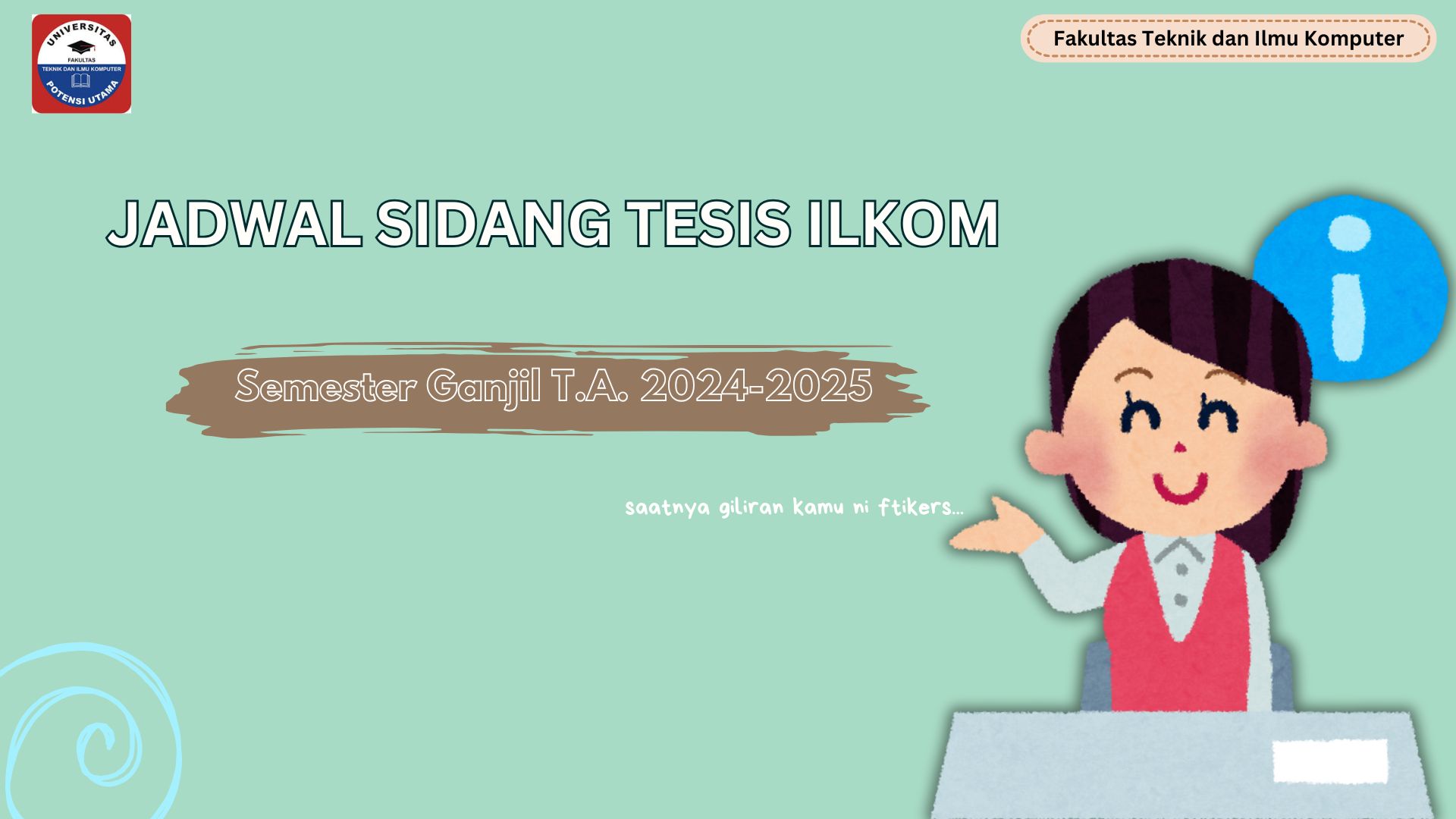 JADWAL SIDANG TESIS ILKOM